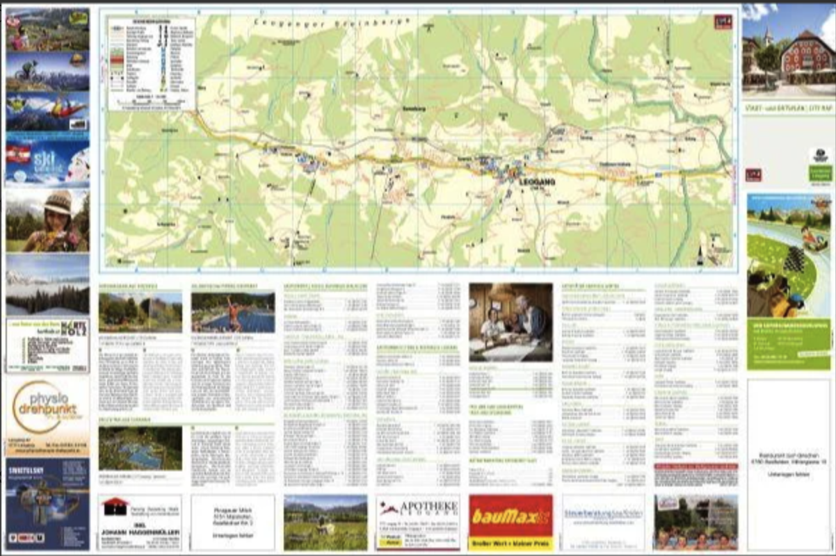 Saalfelden met plattegrond van Leogang